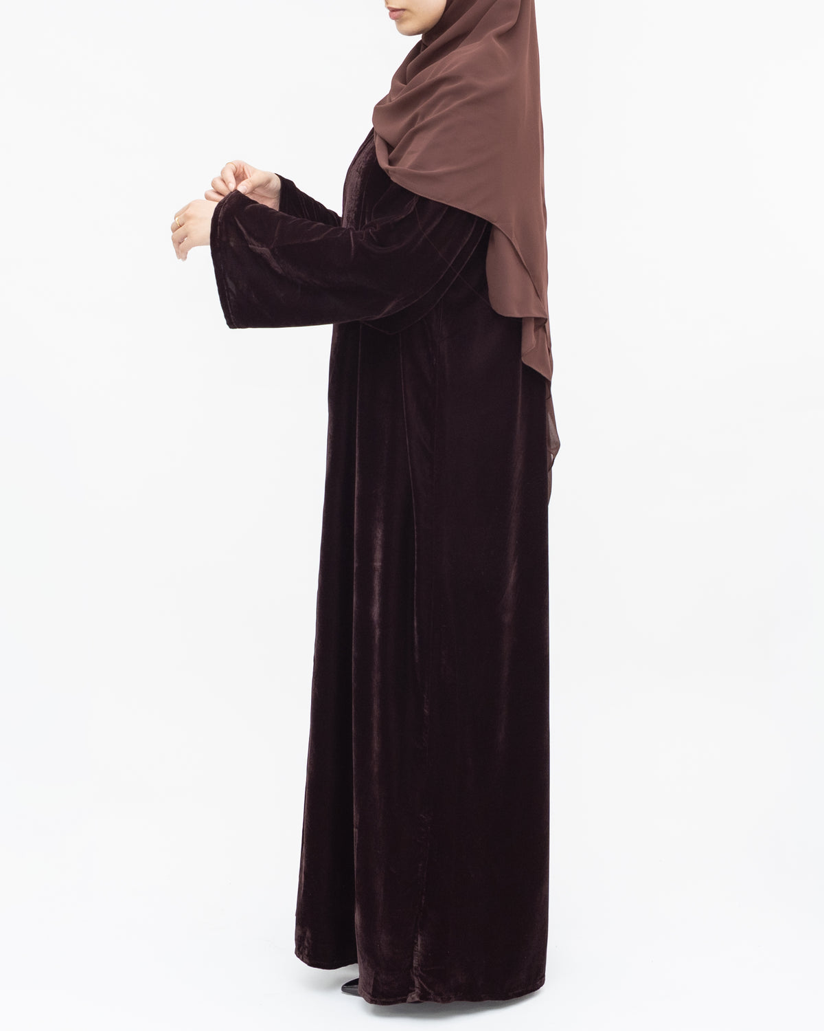 Dark Chocolate Velvet Abaya - Eid Collection 2026 | CO-VRD