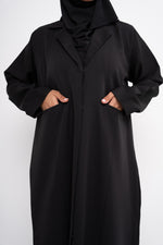 Blazer Abaya in Black - elegant modest designer abaya - CO-VRD