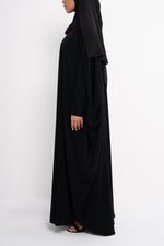 Butterfly Zip Abaya in black - Back View | CO-VRD