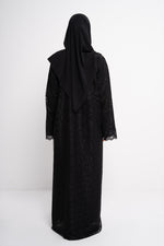 Lace Abaya in black - Detail View | CO-VRD