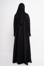 A-Line Abaya in black - Detail View | CO-VRD