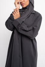 Blazer Abaya in Grey - elegant modest designer abaya - CO-VRD