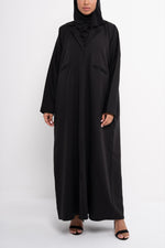 Blazer Abaya in Black - Back View | CO-VRD