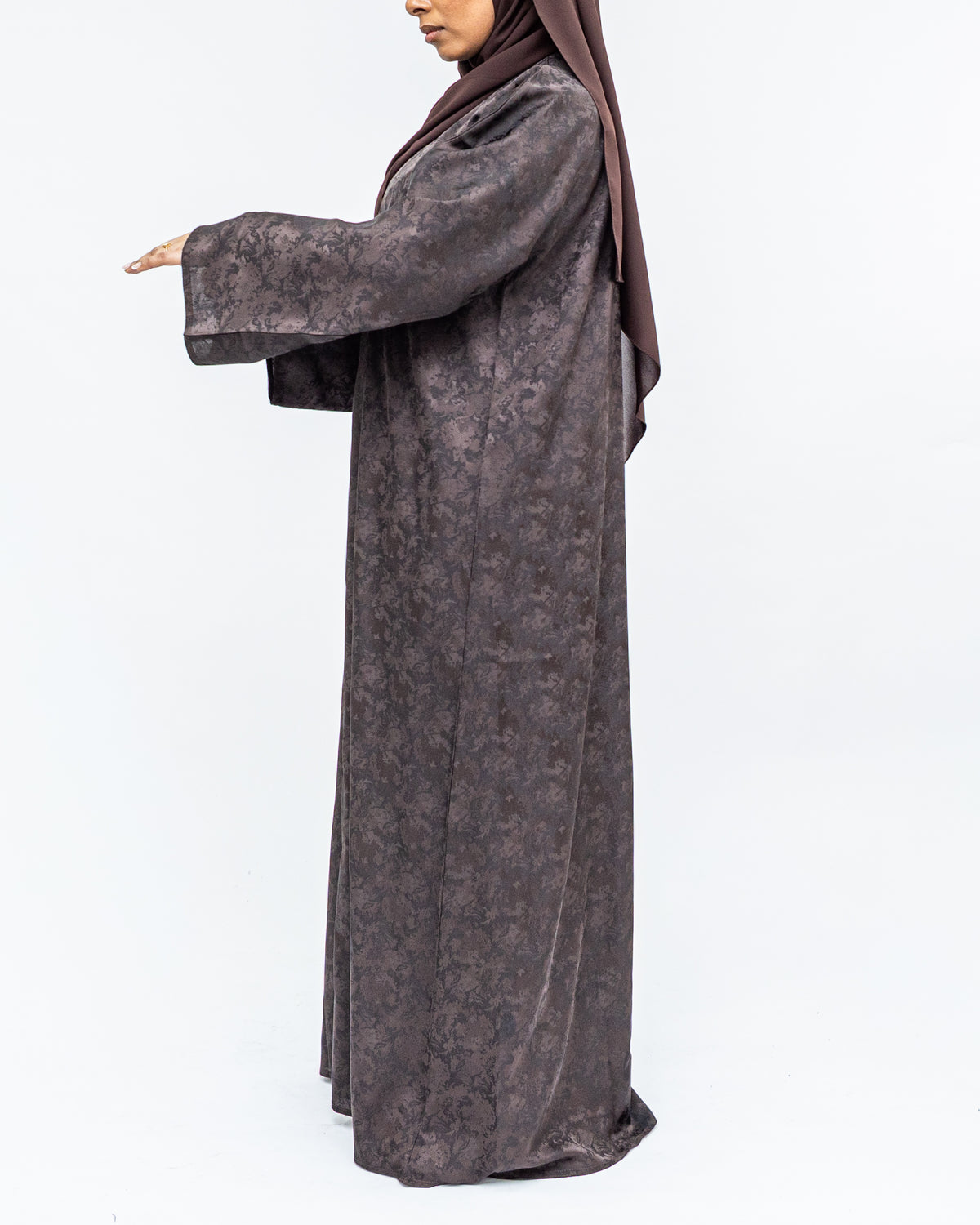 Mahogany Floral Abaya & Hijab