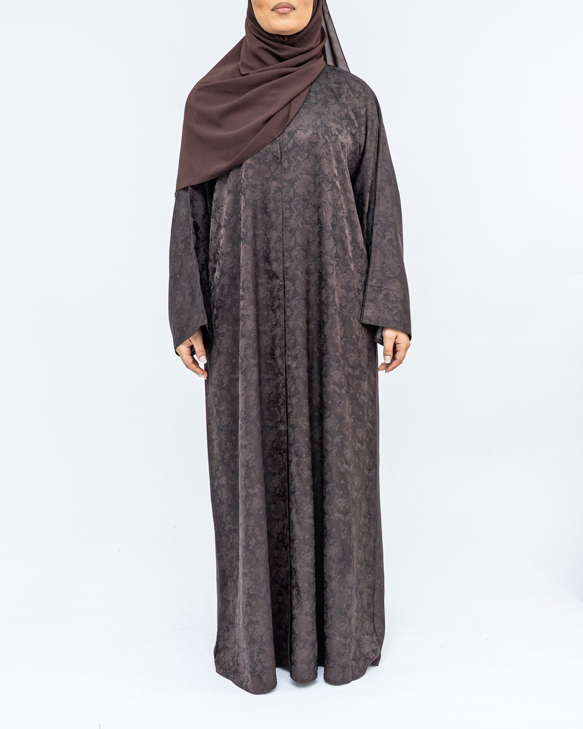 Mahogany Floral Abaya & Hijab