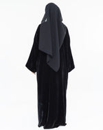 Black Velvet Abaya - Luxury Modest Wear for Eid | CO-VRD