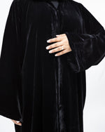 Black Velvet Abaya - Luxury Modest Wear for Eid | CO-VRD