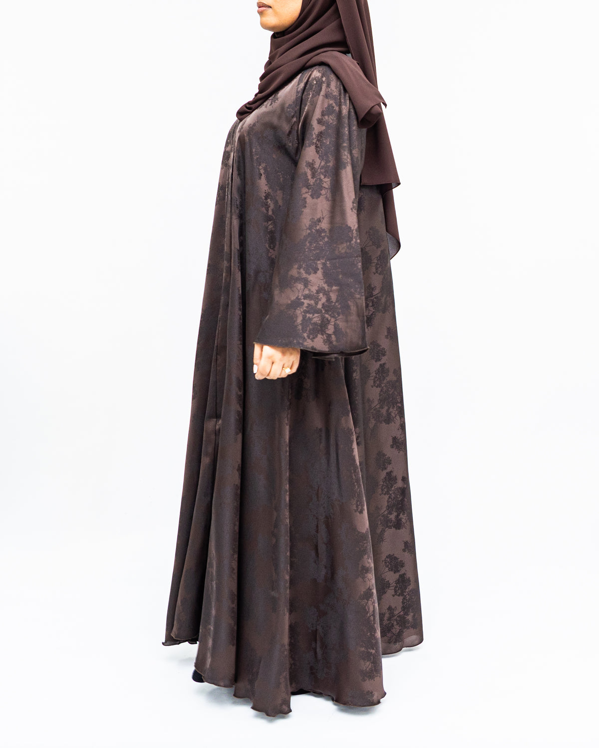 Brown Flare Abaya and Hijab - Limited Edition