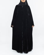 Black Velvet Abaya - Luxury Modest Wear for Eid | CO-VRD