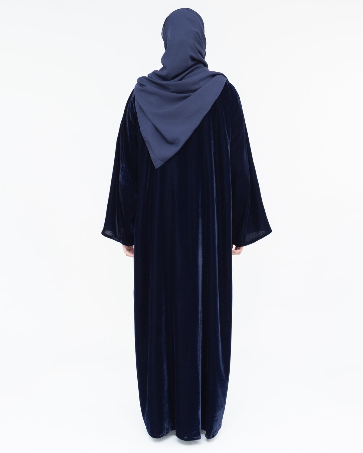 Midnight Blue Velvet Abaya - Premium Eid Abaya | CO-VRD