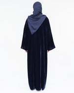 Midnight Blue Velvet Abaya - Premium Eid Abaya | CO-VRD