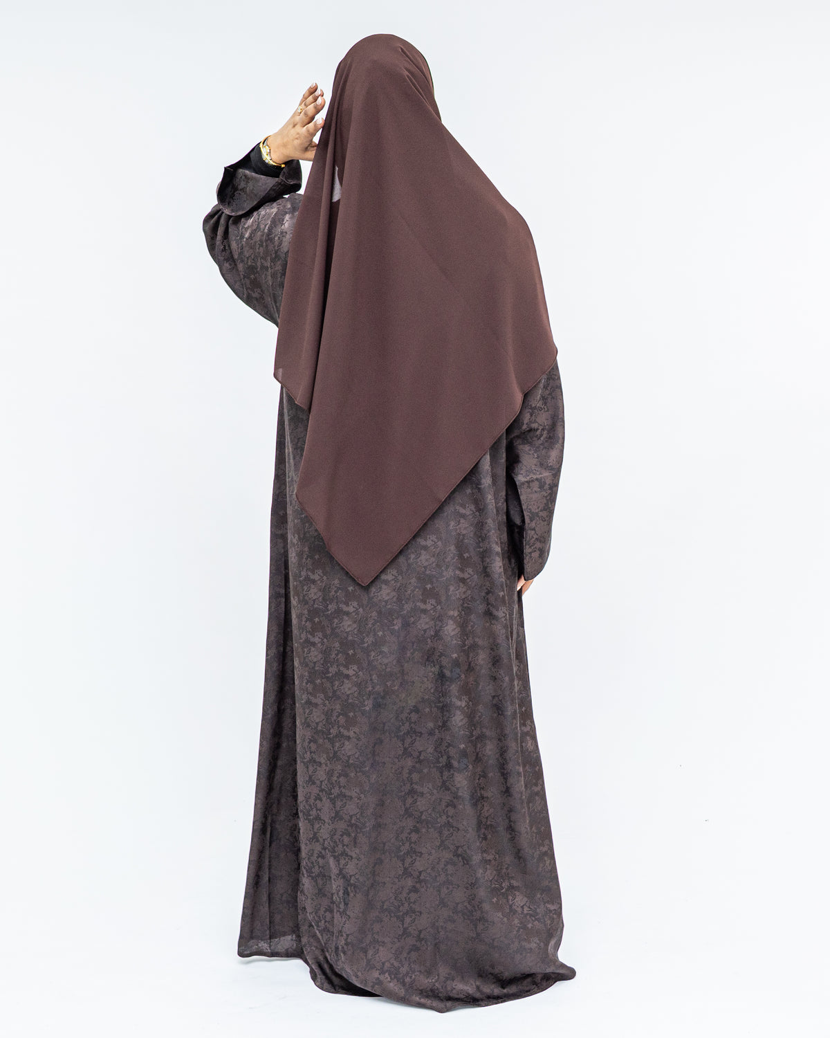 Mahogany Floral Abaya & Hijab