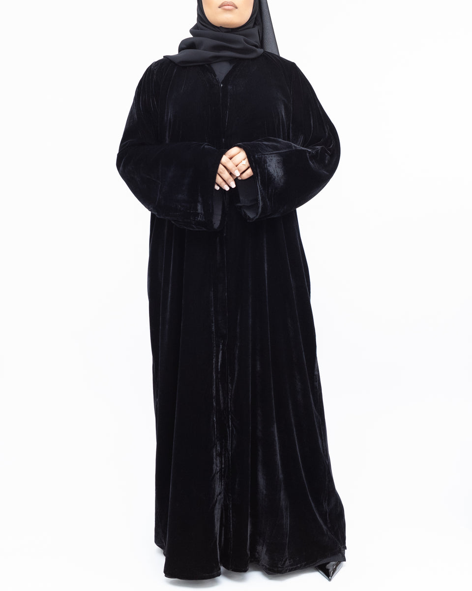 Black Velvet Abaya - Luxury Modest Wear for Ramadan | CO-VRD - alternate view