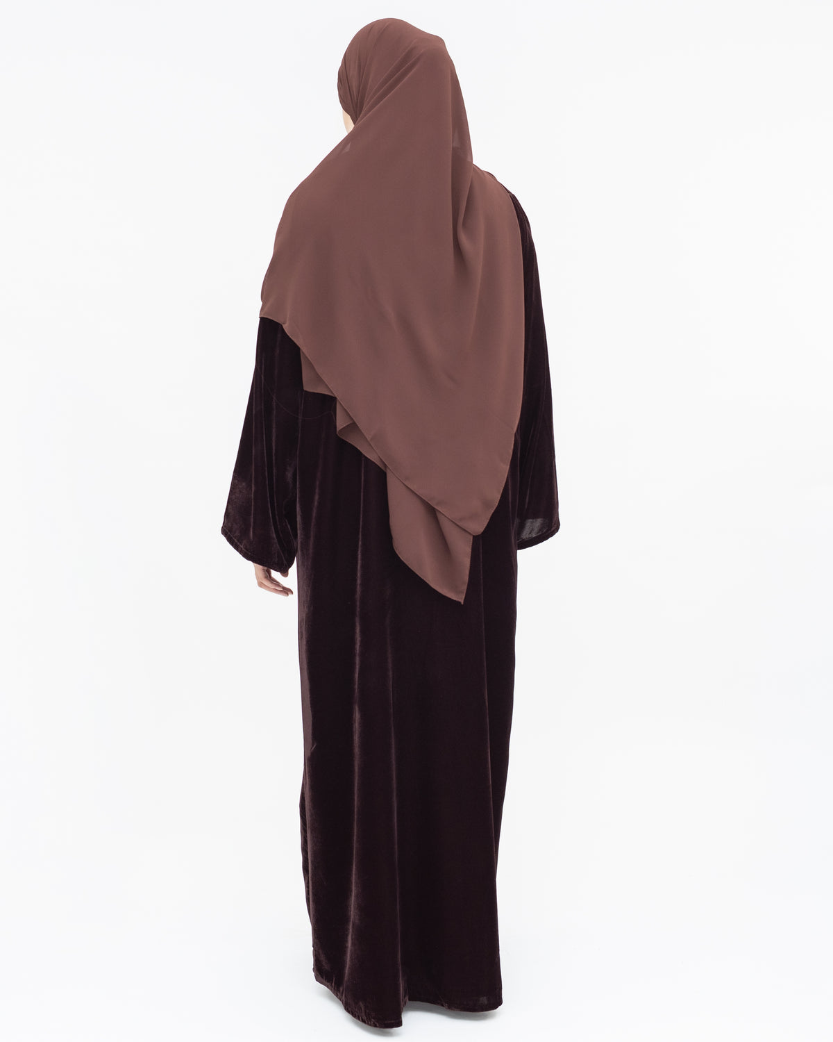 Dark Chocolate Velvet Abaya - Eid Collection 2026 | CO-VRD