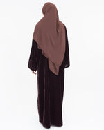 Dark Chocolate Velvet Abaya - Eid Collection 2026 | CO-VRD