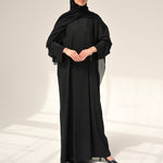 Black Classic Abaya - elegant modest designer abaya - CO-VRD
