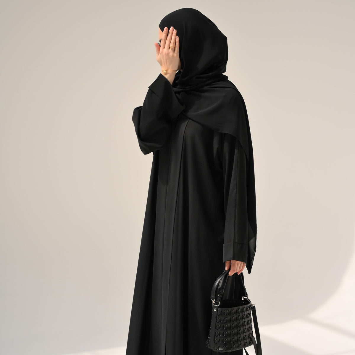 Black Classic Abaya - CO - VRD