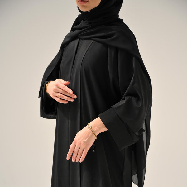 Black Classic Abaya - CO - VRD