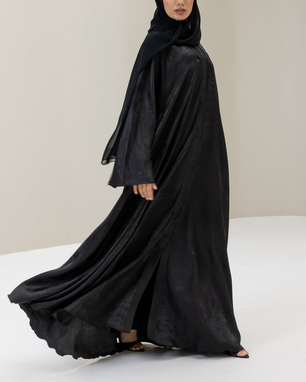 Black Flare Abaya and Hijab - CO - VRD