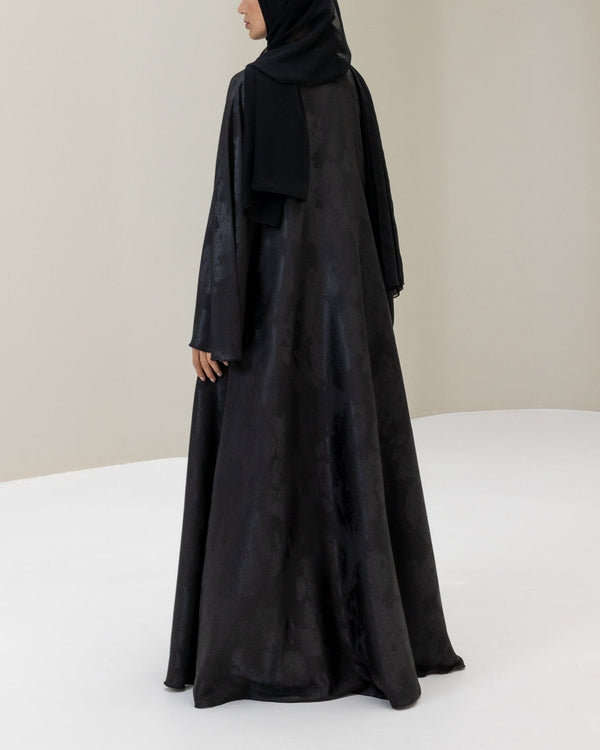 Black Flare Abaya and Hijab - CO - VRD