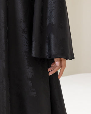 Black Flare Abaya and Hijab - CO - VRD