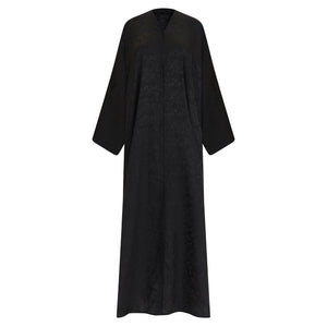 Black Floral Abaya & Hijab - CO - VRD