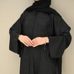 Black Floral Abaya & Hijab - CO - VRD