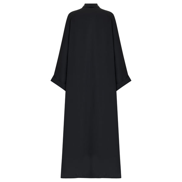 Black Flow Abaya - with Inner - Dress & Hijab - CO - VRD