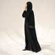 Black Flow Abaya - with Inner-Dress & Hijab