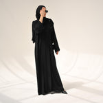 Black Flow Abaya - with Inner - Dress & Hijab - CO - VRD