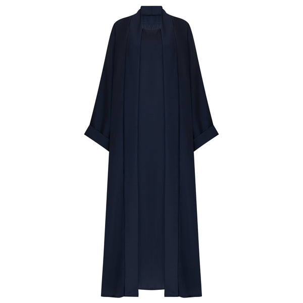 Blue Flow Abaya - with Inner - Dress & Hijab - CO - VRD