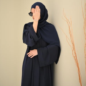 Blue Flow Abaya - with Inner - Dress & Hijab - CO - VRD