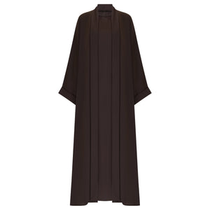 Brown Flow Abaya - With Inner - Dress & Hijab - CO - VRD