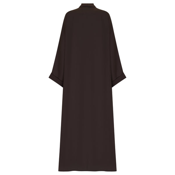 Brown Flow Abaya - With Inner - Dress & Hijab - CO - VRD