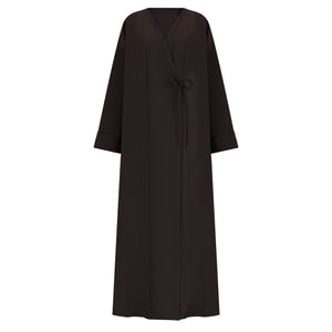 Brown Tie Abaya & Hijab - CO - VRD