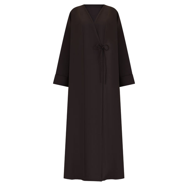 Brown Tie Abaya & Hijab - CO - VRD