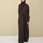 Brown Tie Abaya & Hijab - CO - VRD