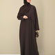 Brown Tie Abaya & Hijab