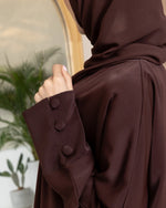Button - Detail Abaya in Brown and Hijab - CO - VRD