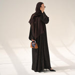 Espresso Floral Abaya & Hijab - CO - VRD