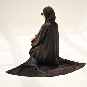 Espresso Floral Abaya & Hijab - CO - VRD