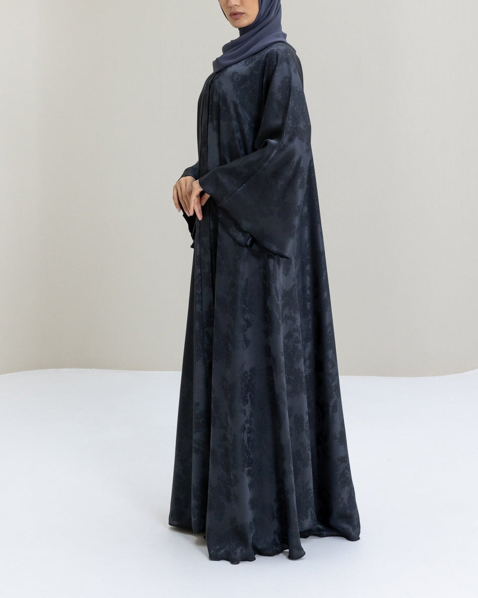 Graphite Flare Abaya and Hijab - CO - VRD - alternate view
