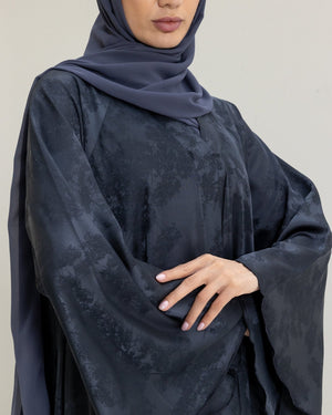 Graphite Flare Abaya and Hijab - CO - VRD