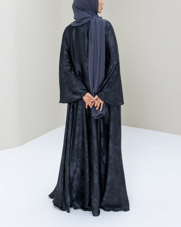 Graphite Flare Abaya and Hijab - CO - VRD