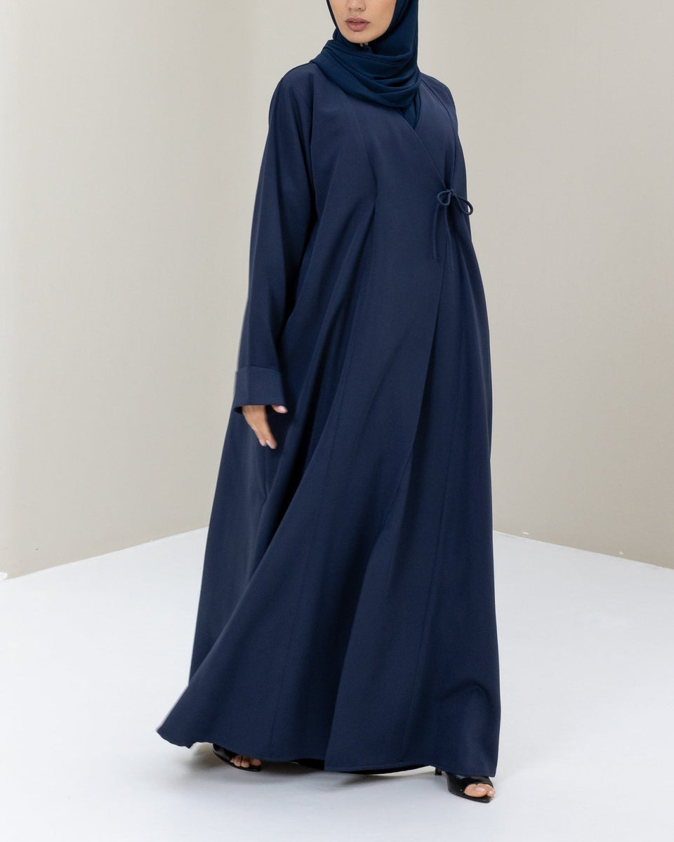 Navy Tie Abaya and Hijab - CO - VRD - alternate view