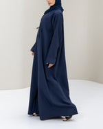 Navy Tie Abaya and Hijab - CO - VRD