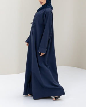 Navy Tie Abaya and Hijab - CO - VRD