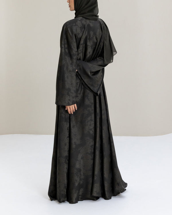 Olive Flare Abaya and Hijab - CO - VRD