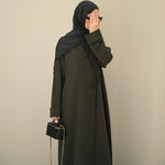 Olive Tie Abaya & Hijab - CO - VRD