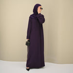Plum Tie Abaya & Hijab - CO - VRD